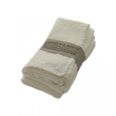 Hochwertige Servietten aus Leinen von Lovely Linen in off-white