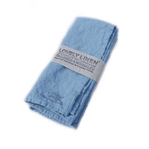 Hochwertige Servietten aus Leinen von Lovely Linen in dusty blue