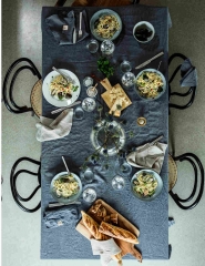 Leinentischdecke LOVELY graphit Lovely Linen3