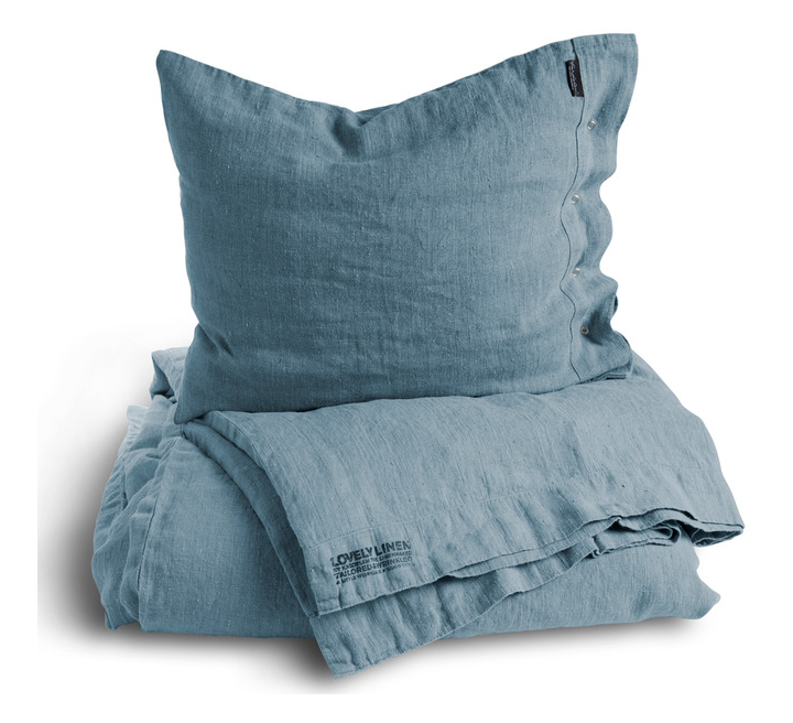 Premium Bettwäsche Lovely Linen von Kardelen in blau oder denim blau