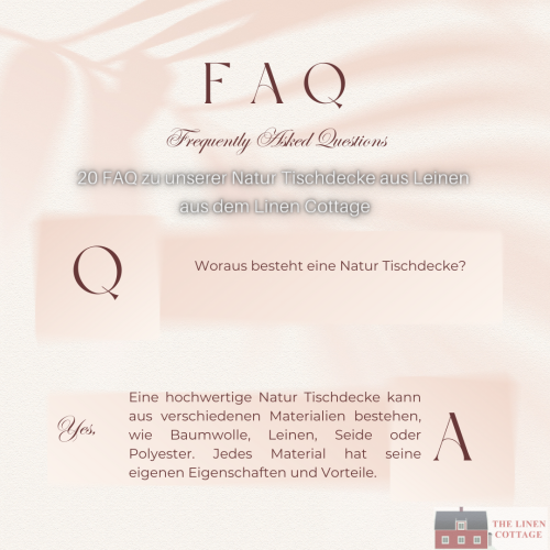 Was ist eine Natur Tischdecke